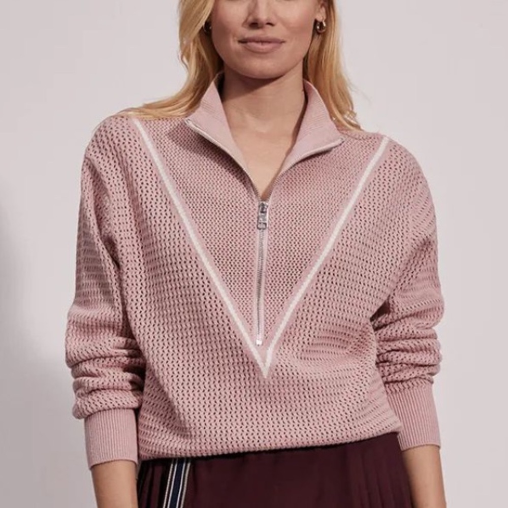 NWT Varley Cava Knit Sweater Sz XL $138 - pale mauve - Picture 2 of 7